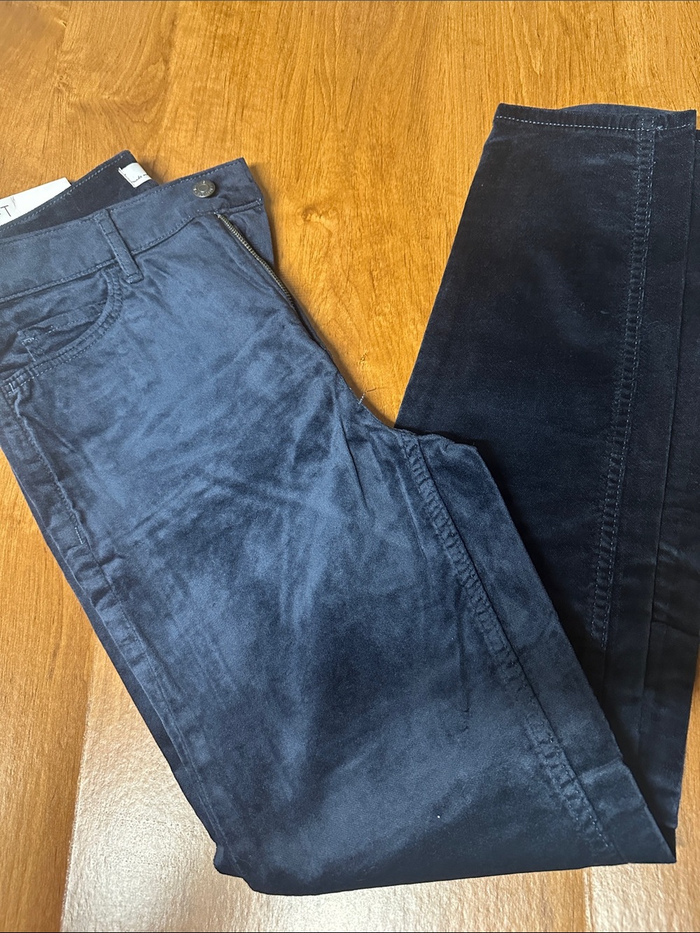 LOFT Navy Blue Velvet  Slim Pants size 4